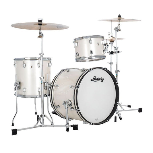 Ludwig Neusonic 3pc Downbeat Drum Set Silver Silk