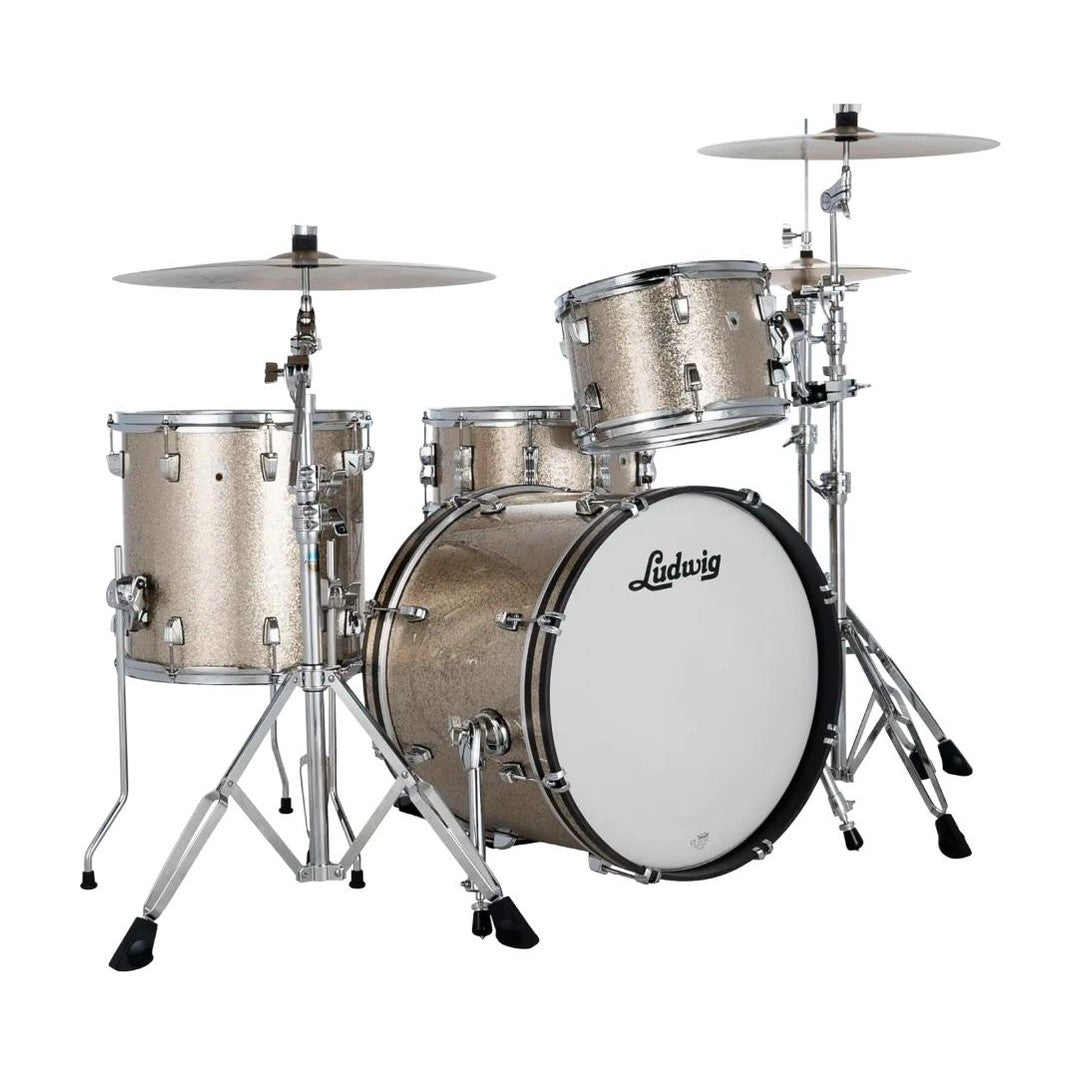 Ludwig Neusonic 3pc Downbeat Drum Set Titanium Super Sparkle - Drum Center Of Portsmouth