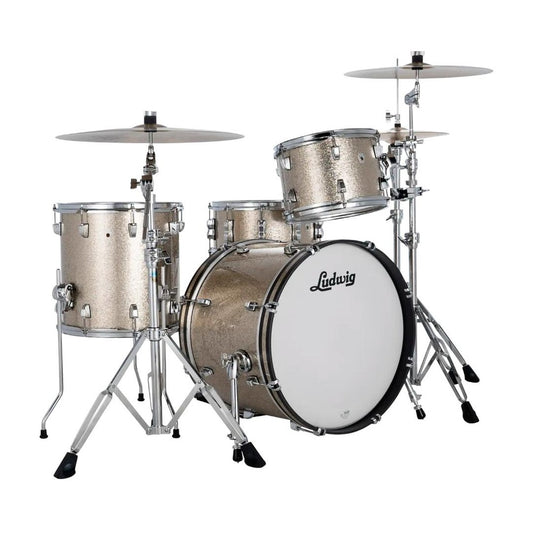 Ludwig Neusonic 3pc Downbeat Drum Set Titanium Super Sparkle - Drum Center Of Portsmouth