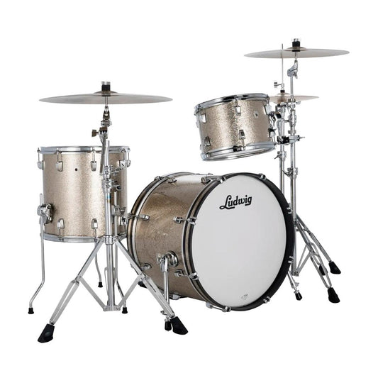 Ludwig Neusonic 3pc Downbeat Drum Set Titanium Super Sparkle - Drum Center Of Portsmouth