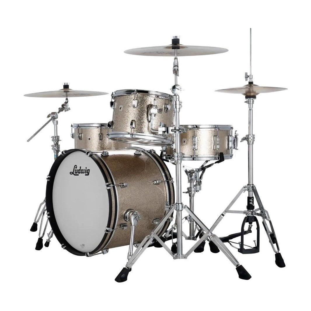 Ludwig Neusonic 3pc Downbeat Drum Set Titanium Super Sparkle - Drum Center Of Portsmouth