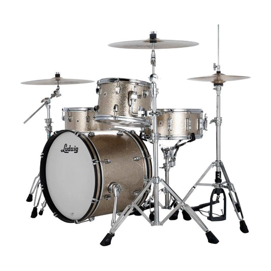 Ludwig Neusonic 3pc Downbeat Drum Set Titanium Super Sparkle - Drum Center Of Portsmouth