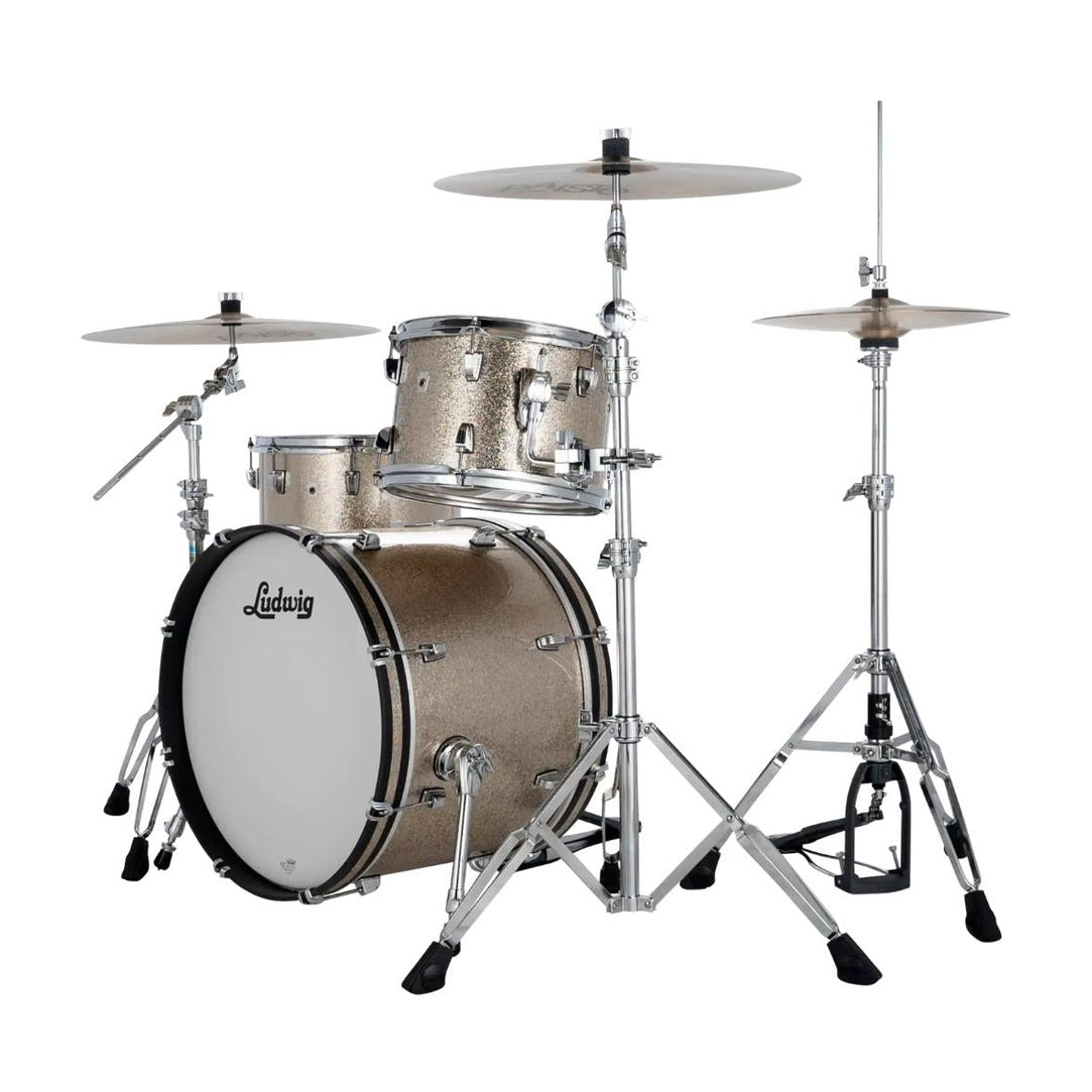 Ludwig Neusonic 3pc Downbeat Drum Set Titanium Super Sparkle - Drum Center Of Portsmouth