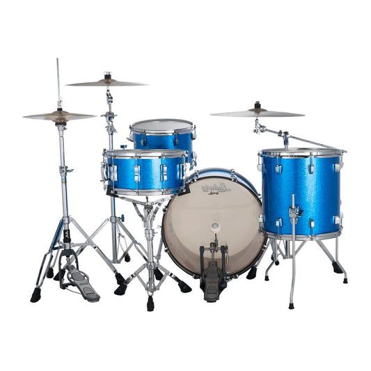 Ludwig Neusonic 3pc Downbeat Drum Set Blue Super Sparkle - Drum Center Of Portsmouth