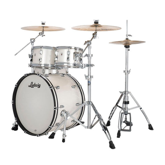 Ludwig Neusonic 4pc Rapid Mod2 Drum Set Silver Silk