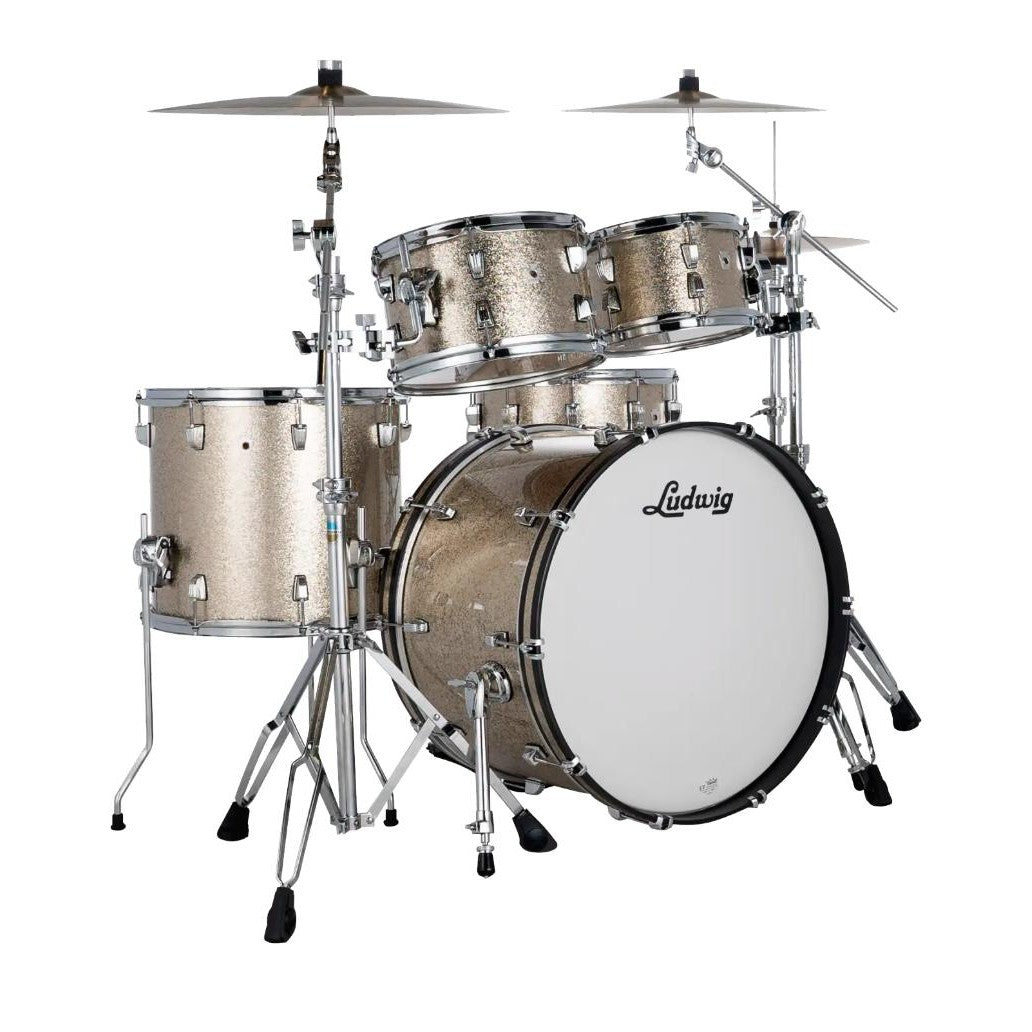 Ludwig Neusonic 4pc Rapid Mod2 Drum Set Titanium Super Sparkle - Drum Center Of Portsmouth