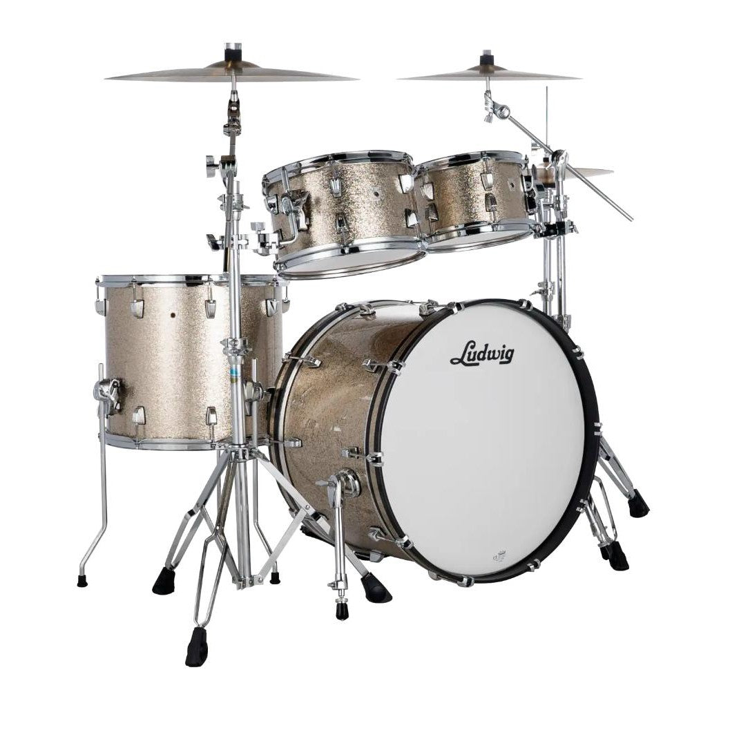 Ludwig Neusonic 4pc Rapid Mod2 Drum Set Titanium Super Sparkle - Drum Center Of Portsmouth