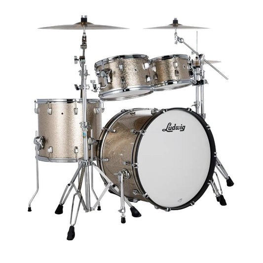 Ludwig Neusonic 4pc Rapid Mod2 Drum Set Titanium Super Sparkle - Drum Center Of Portsmouth