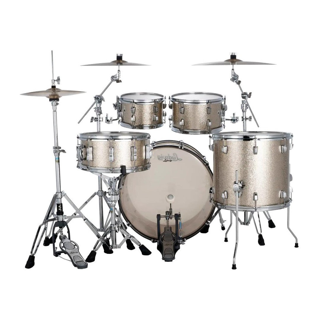 Ludwig Neusonic 4pc Rapid Mod2 Drum Set Titanium Super Sparkle - Drum Center Of Portsmouth