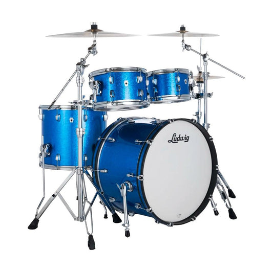 Ludwig Neusonic 4pc Rapid Mod2 Drum Set Blue Super Sparkle - Drum Center Of Portsmouth