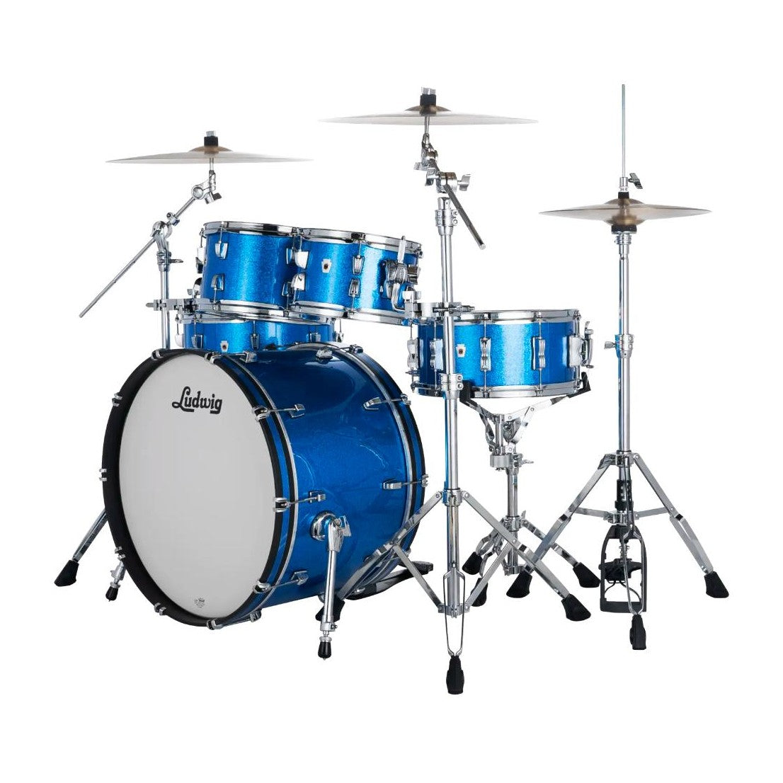 Ludwig Neusonic 4pc Rapid Mod2 Drum Set Blue Super Sparkle - Drum Center Of Portsmouth