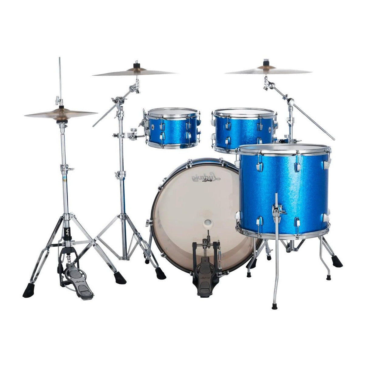 Ludwig Neusonic 4pc Rapid Mod2 Drum Set Blue Super Sparkle - Drum Center Of Portsmouth