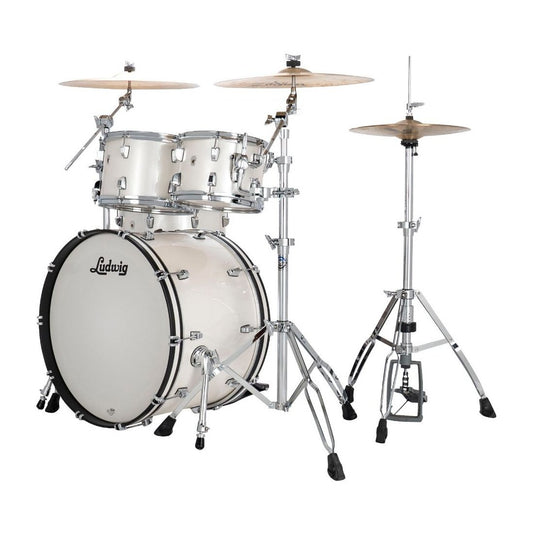 Ludwig Neusonic 4pc Mod2 Drum Set Silver Silk