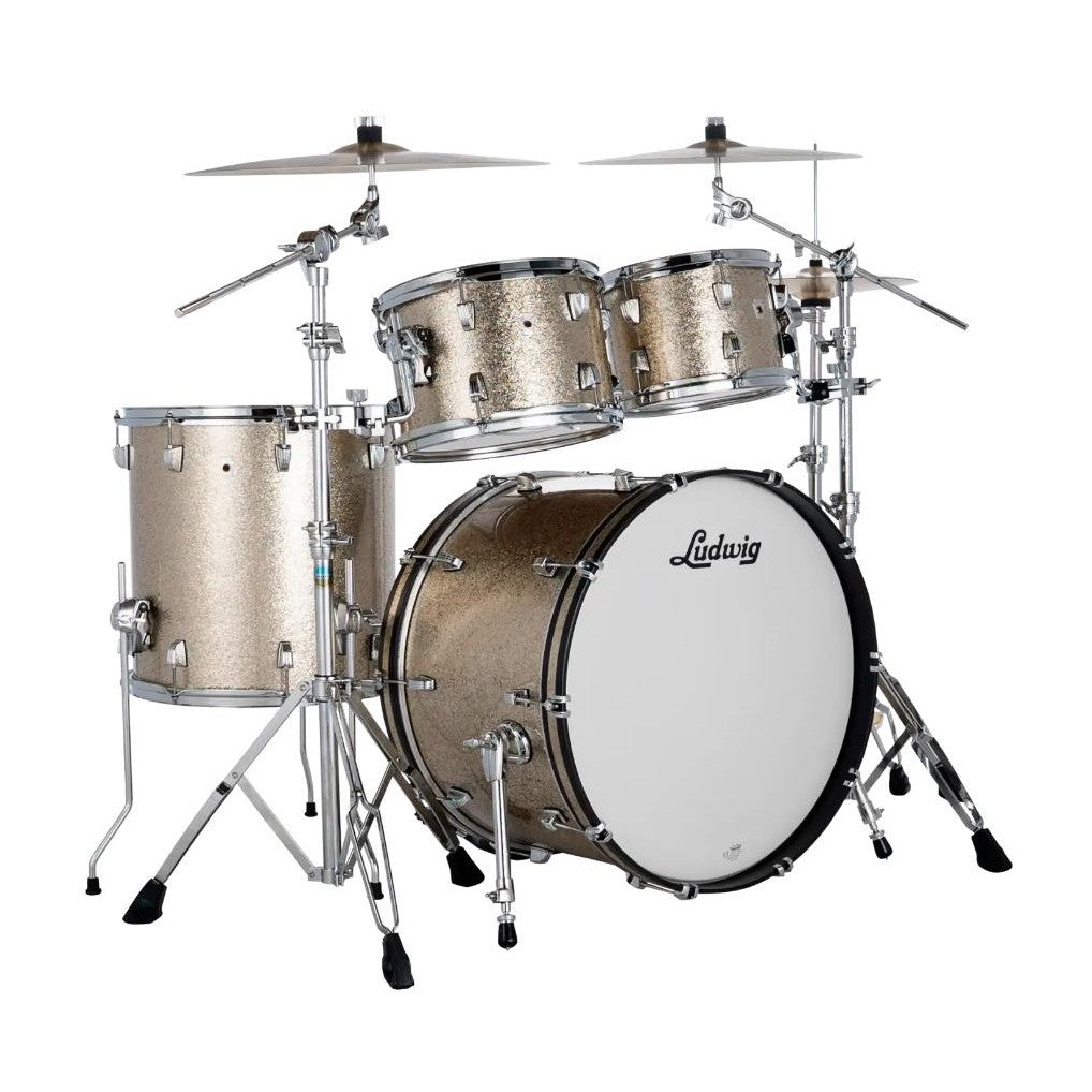 Ludwig Neusonic 4pc Mod2 Drum Set Titanium Super Sparkle - Drum Center Of Portsmouth