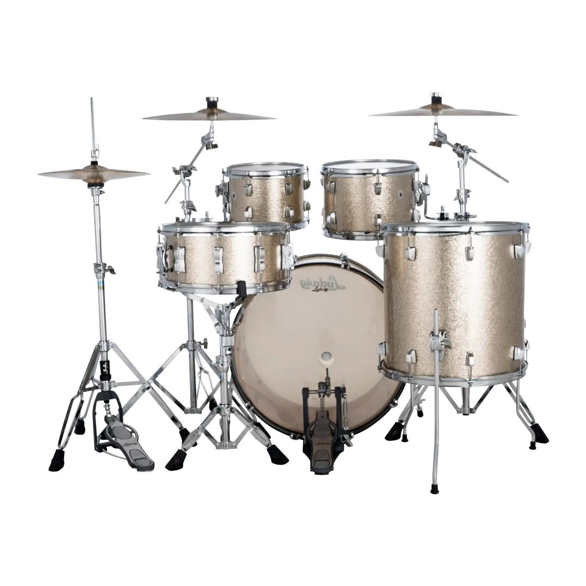 Ludwig Neusonic 4pc Mod2 Drum Set Titanium Super Sparkle - Drum Center Of Portsmouth