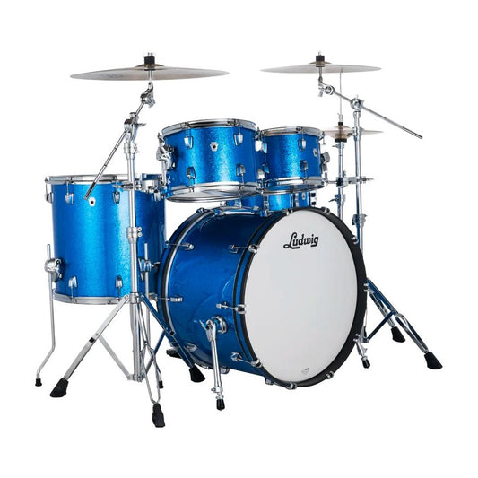 Ludwig Neusonic 4pc Mod2 Drum Set Blue Super Sparkle - Drum Center Of Portsmouth