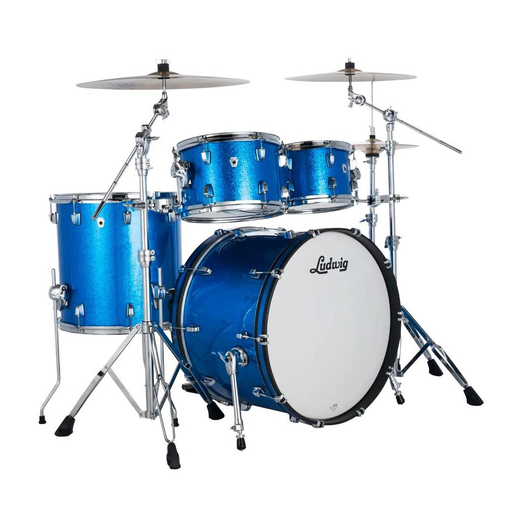 Ludwig Neusonic 4pc Mod2 Drum Set Blue Super Sparkle - Drum Center Of Portsmouth