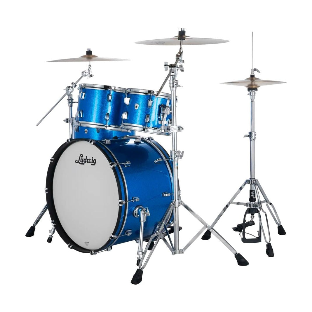 Ludwig Neusonic 4pc Mod2 Drum Set Blue Super Sparkle - Drum Center Of Portsmouth