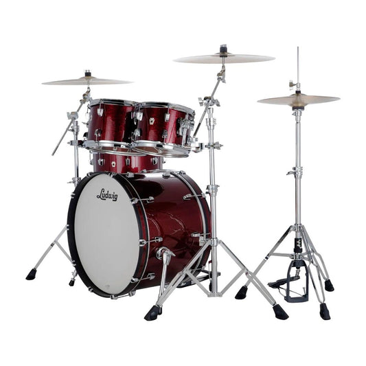 Ludwig Neusonic 4pc Mod2 Drum Set Merlot Super Sparkle - Drum Center Of Portsmouth