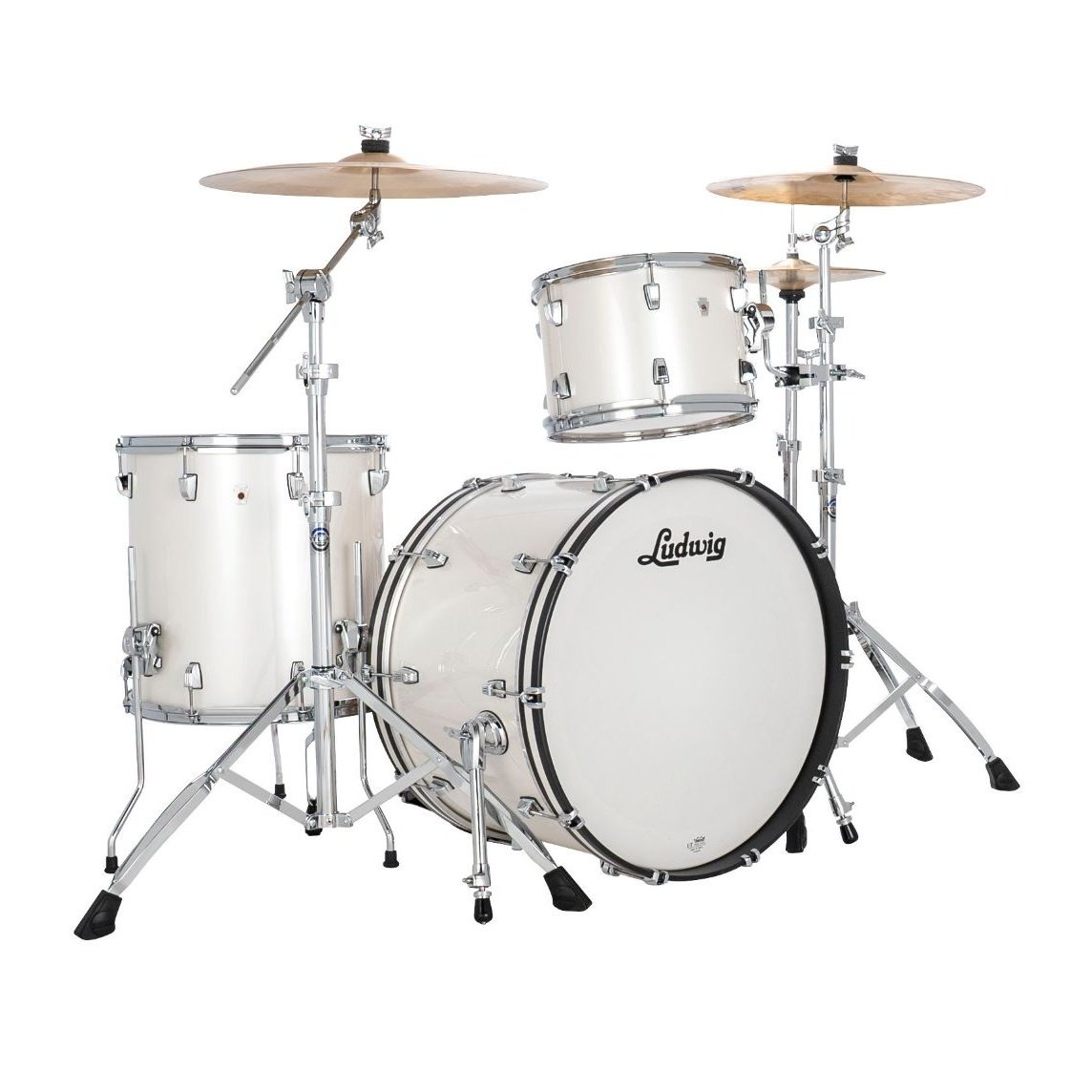 Ludwig Neusonic 3pc Fab Drum Set Silver Silk