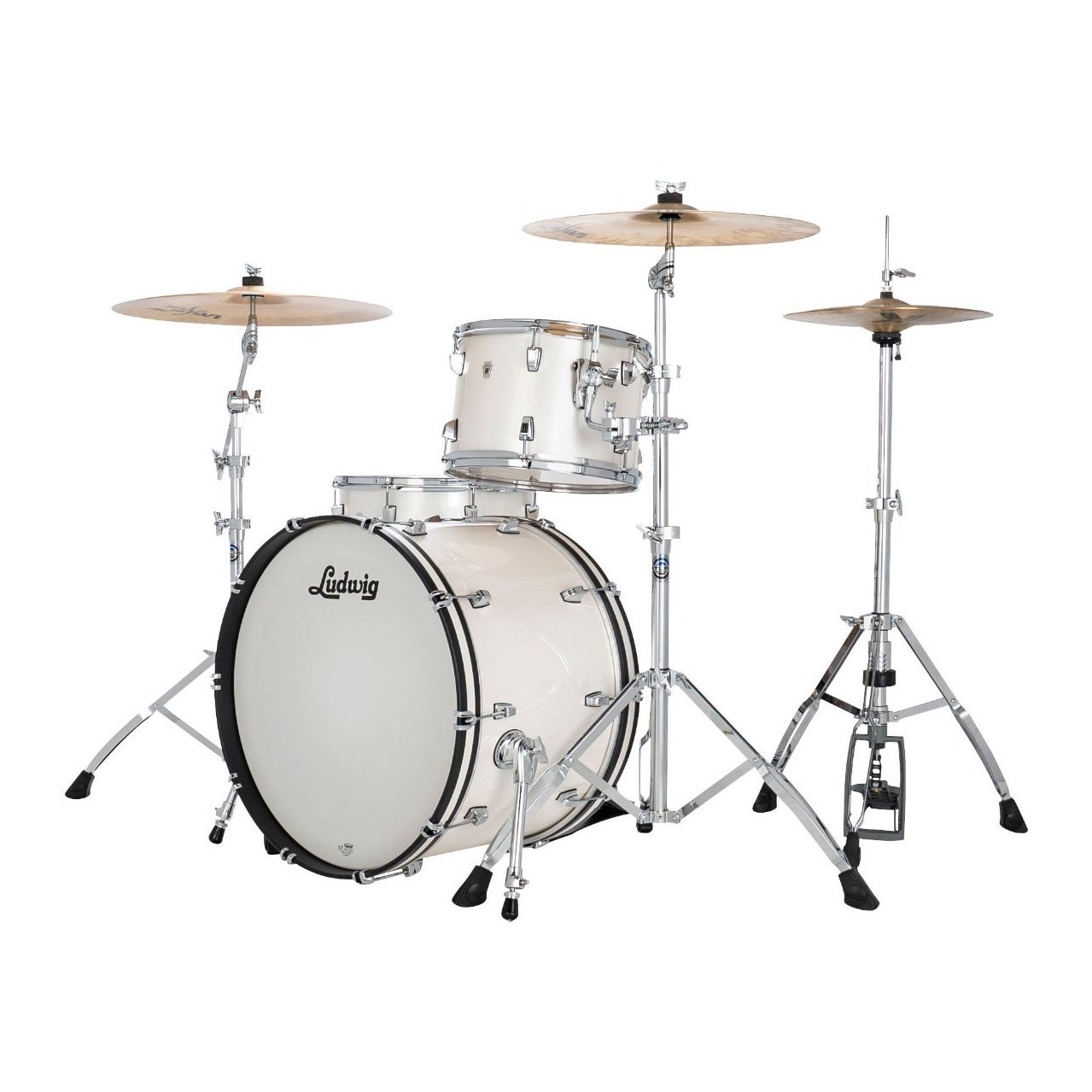 Ludwig Neusonic 3pc Fab Drum Set Silver Silk