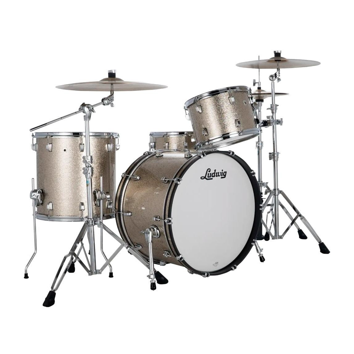 Ludwig Neusonic 3pc Fab Drum Set Titanium Super Sparkle - Drum Center Of Portsmouth