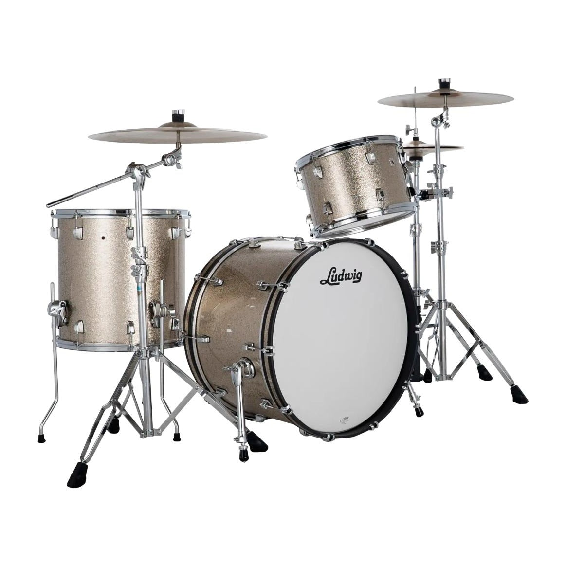 Ludwig Neusonic 3pc Fab Drum Set Titanium Super Sparkle - Drum Center Of Portsmouth