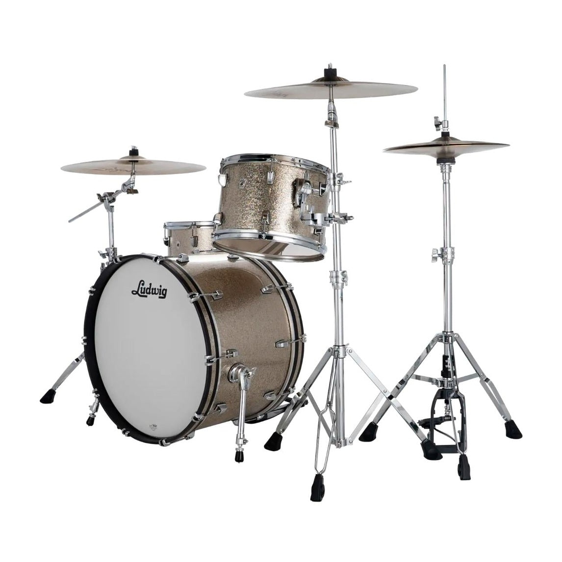 Ludwig Neusonic 3pc Fab Drum Set Titanium Super Sparkle - Drum Center Of Portsmouth