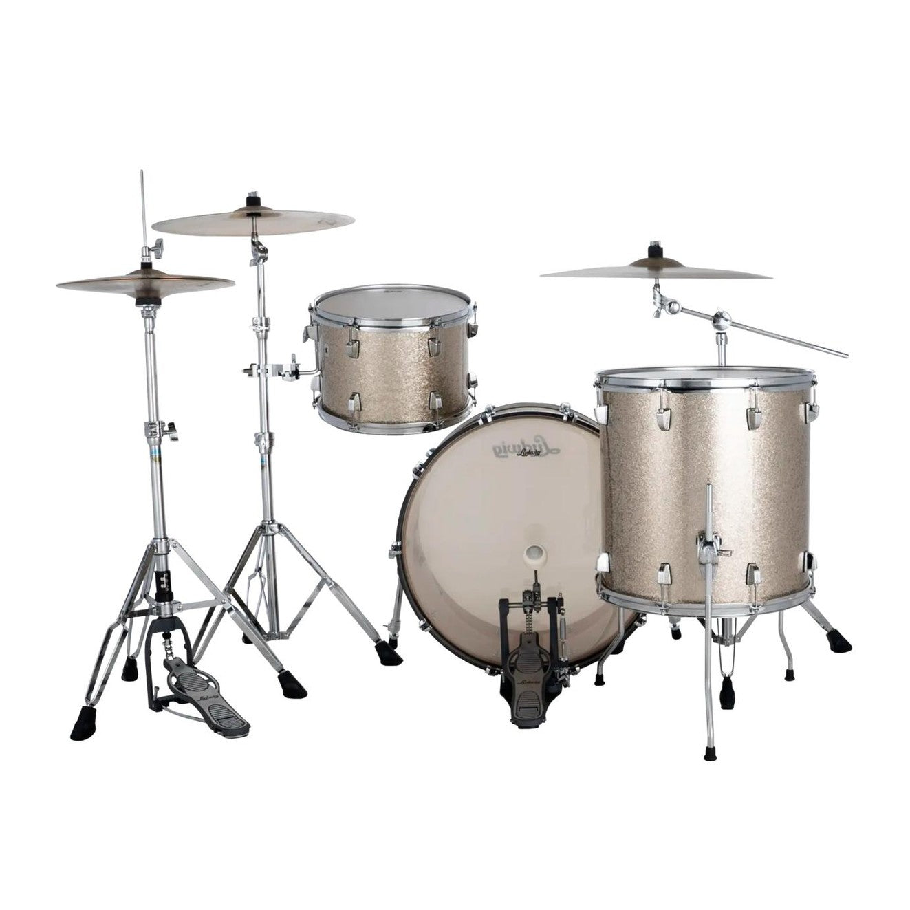 Ludwig Neusonic 3pc Fab Drum Set Titanium Super Sparkle - Drum Center Of Portsmouth