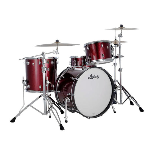 Ludwig Neusonic 3pc Fab Drum Set Merlot Super Sparkle - Drum Center Of Portsmouth