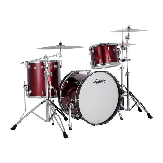 Ludwig Neusonic 3pc Fab Drum Set Merlot Super Sparkle - Drum Center Of Portsmouth