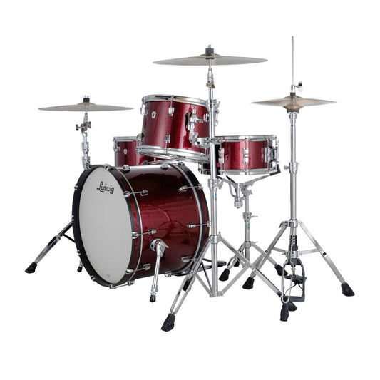 Ludwig Neusonic 3pc Fab Drum Set Merlot Super Sparkle - Drum Center Of Portsmouth