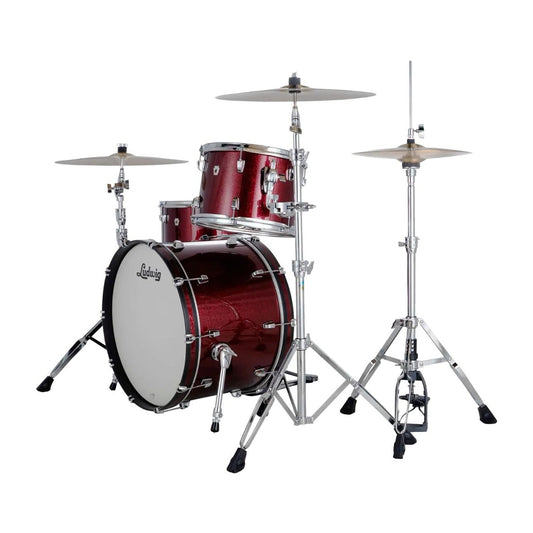 Ludwig Neusonic 3pc Fab Drum Set Merlot Super Sparkle - Drum Center Of Portsmouth