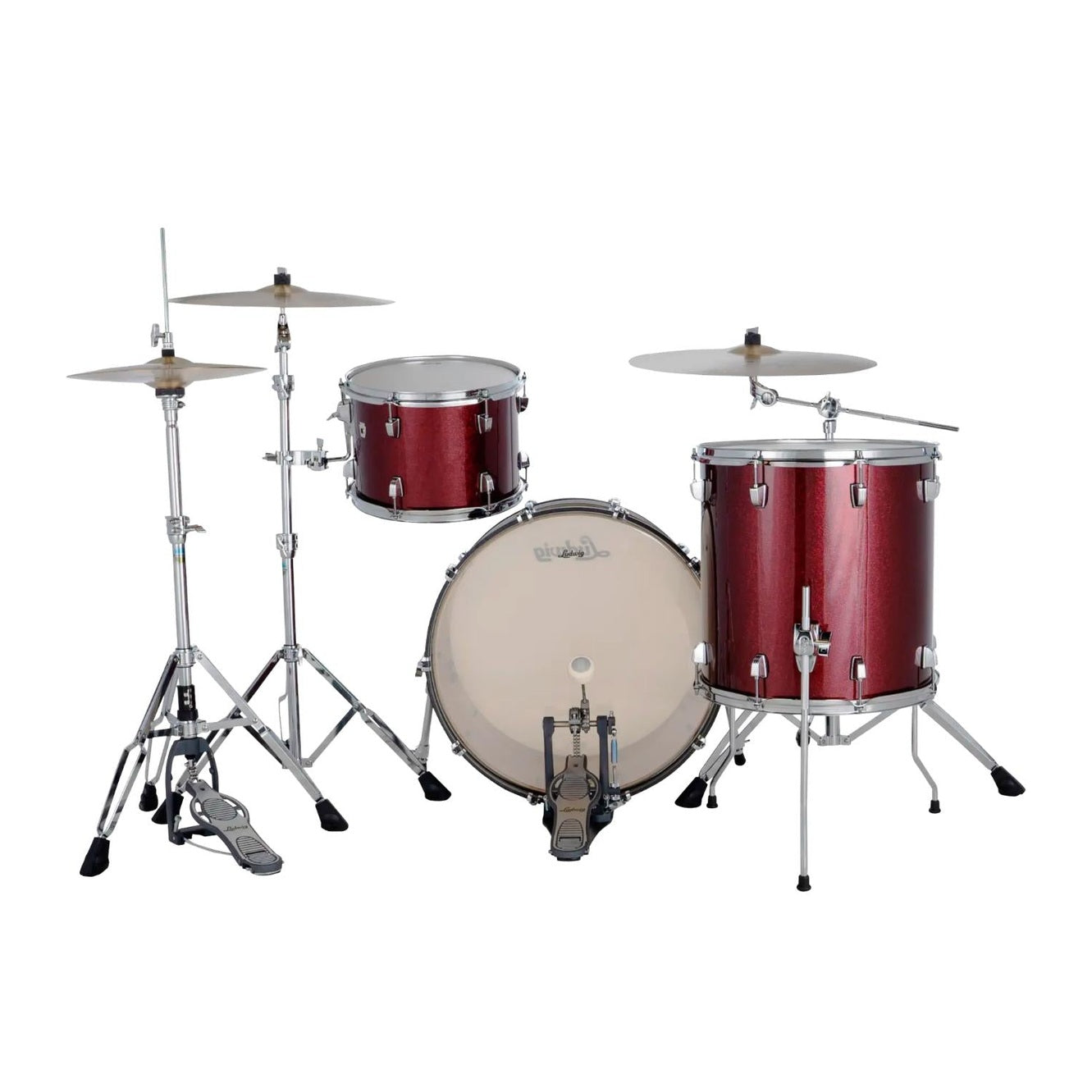 Ludwig Neusonic 3pc Fab Drum Set Merlot Super Sparkle - Drum Center Of Portsmouth