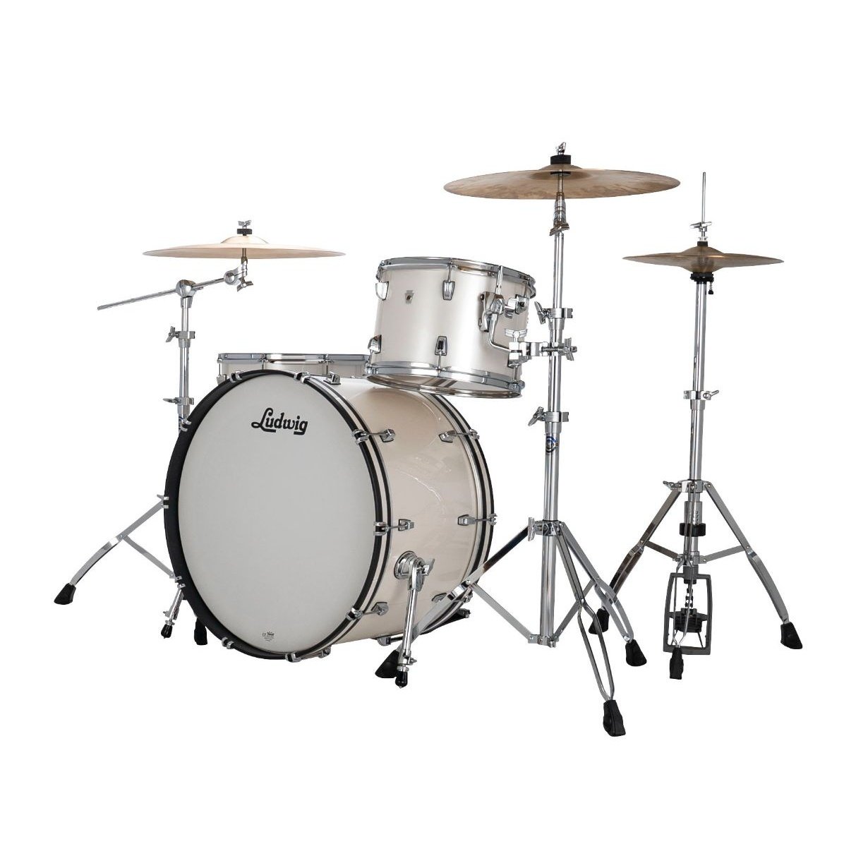 Ludwig Neusonic 3pc Pro Beat Drum Set Silver Silk