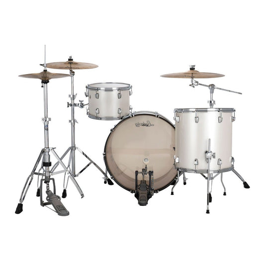 Ludwig Neusonic 3pc Pro Beat Drum Set Silver Silk