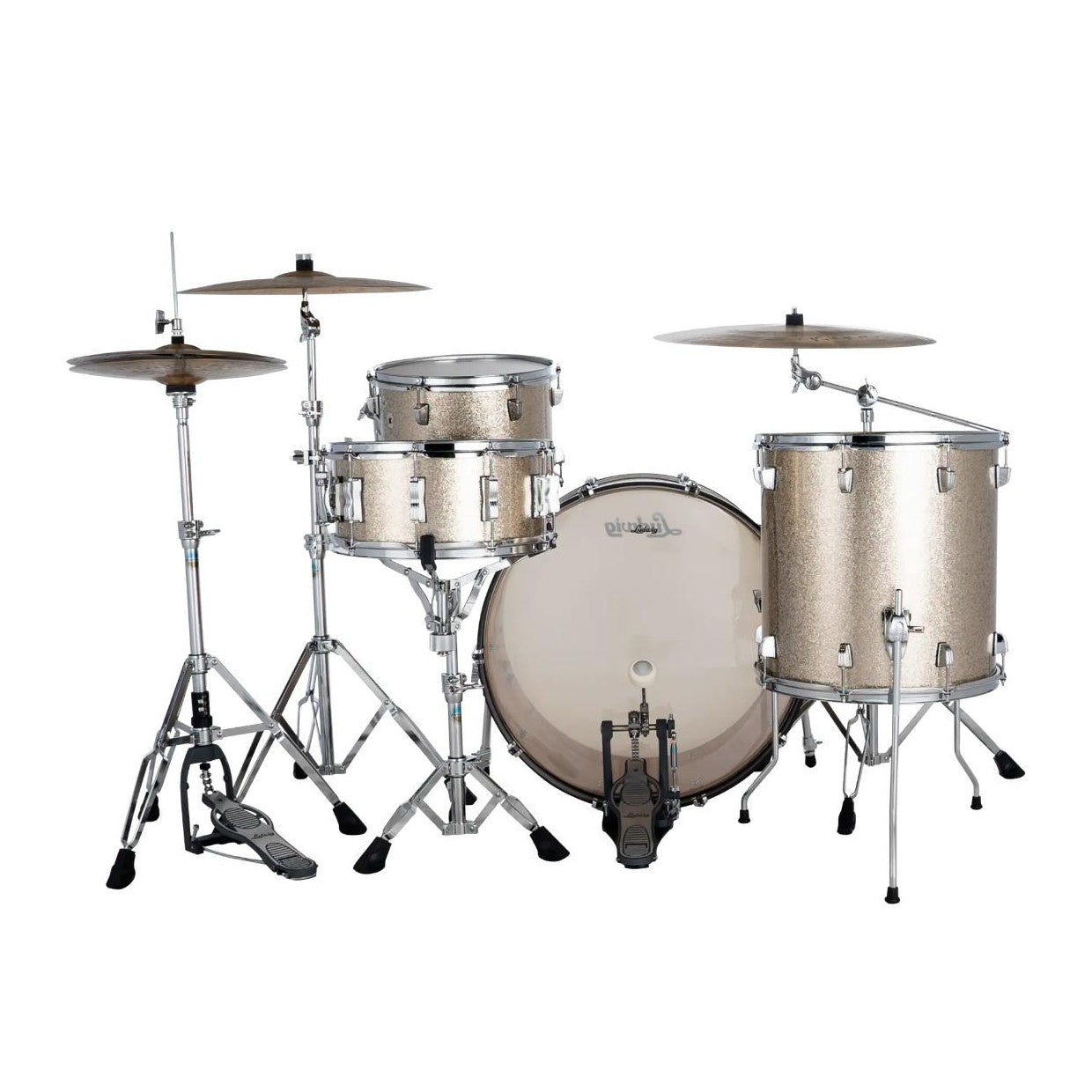 Ludwig Neusonic 3pc Pro Beat Drum Set Titanium Super Sparkle - Drum Center Of Portsmouth