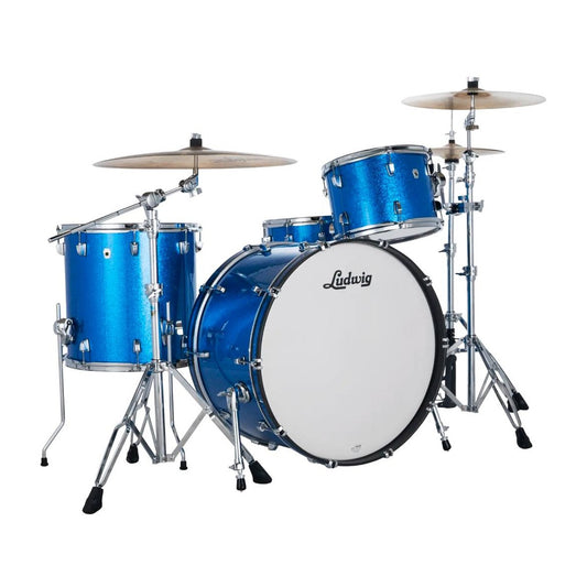 Ludwig Neusonic 3pc Pro Beat Drum Set Blue Super Sparkle - Drum Center Of Portsmouth
