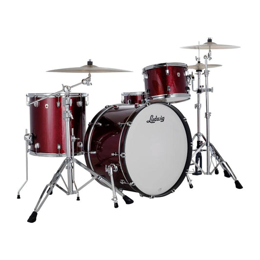 Ludwig Neusonic 3pc Pro Beat Drum Set Merlot Super Sparkle - Drum Center Of Portsmouth