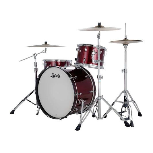 Ludwig Neusonic 3pc Pro Beat Drum Set Merlot Super Sparkle - Drum Center Of Portsmouth