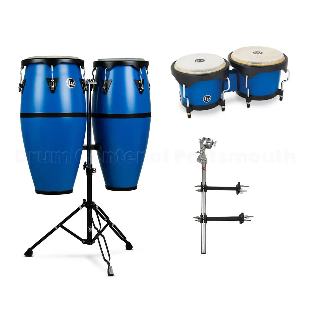 LP Discovery Conga, Bongo & Arm Bundle Race Car Blue - Drum Center Of Portsmouth