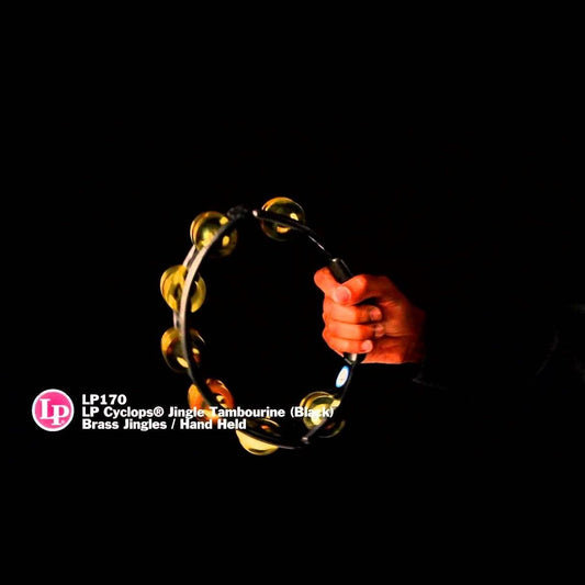 LP Cyclops Jingle Tambourine - Brass/Black/Hand Held