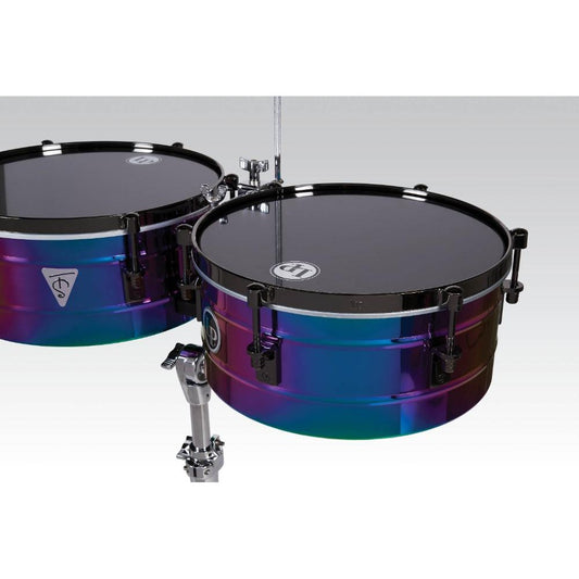 LP Tony Succar Signature Series Timbales - Rainbow Chrome / Black Nickel - Drum Center Of Portsmouth