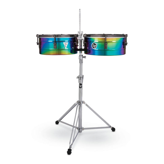 LP Tony Succar Signature Series Timbales - Rainbow Chrome / Black Nickel - Drum Center Of Portsmouth
