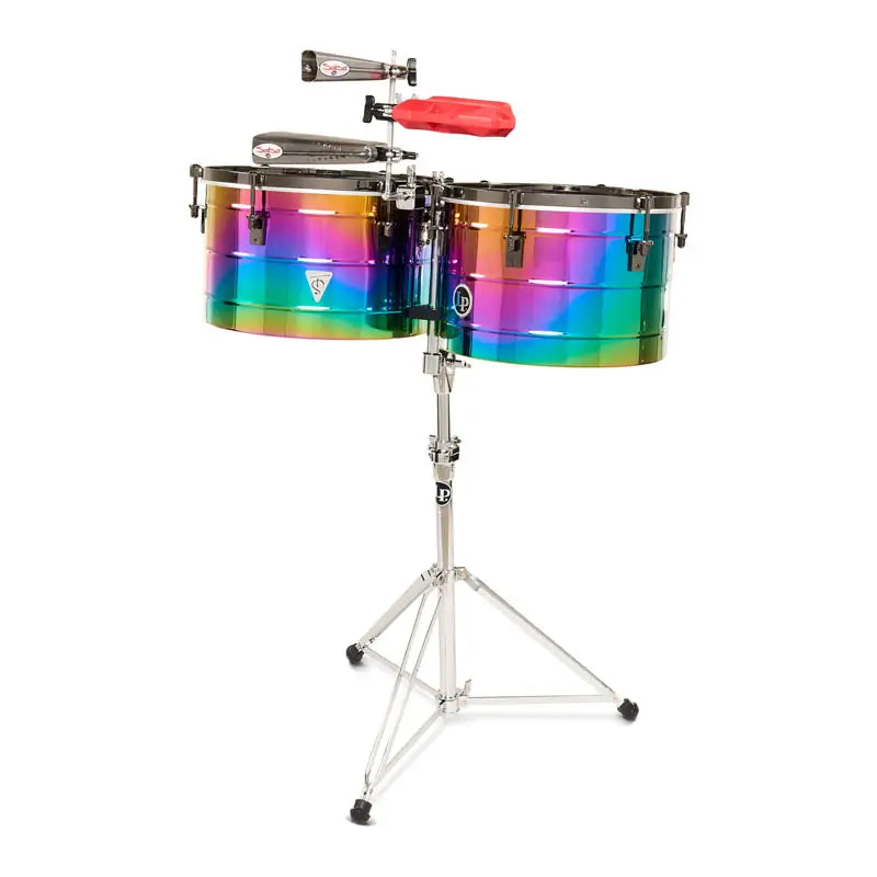 LP Tony Succar Thunder Timbales Rainbow w/Black Nickel Hw