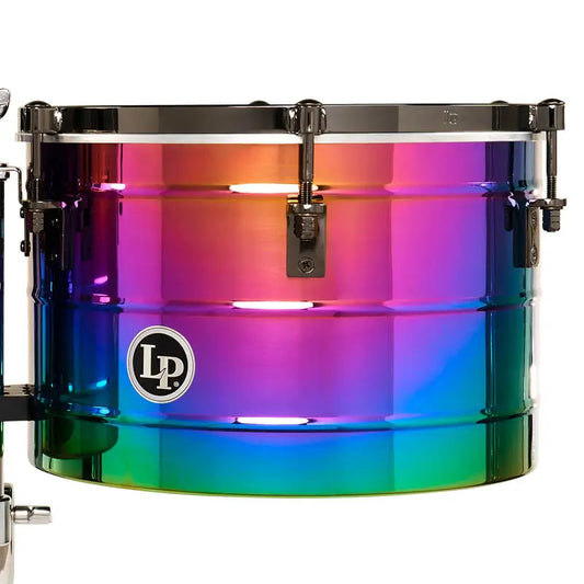LP Tony Succar Thunder Timbales Rainbow w/Black Nickel Hw