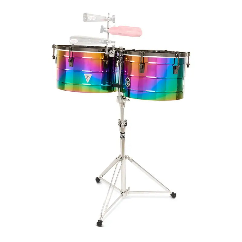 LP Tony Succar Thunder Timbales Rainbow w/Black Nickel Hw