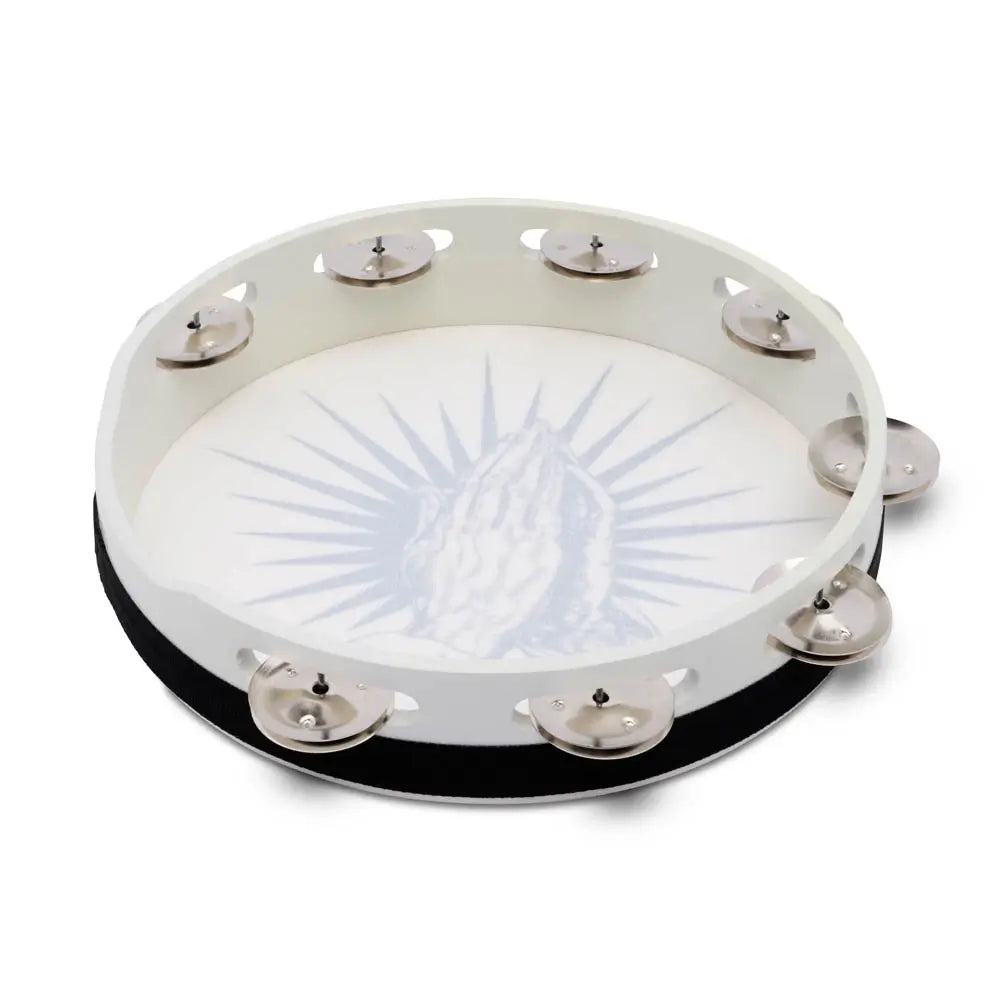 LP Praying Hands Tambourine 10" White - Drum Center Of Portsmouth