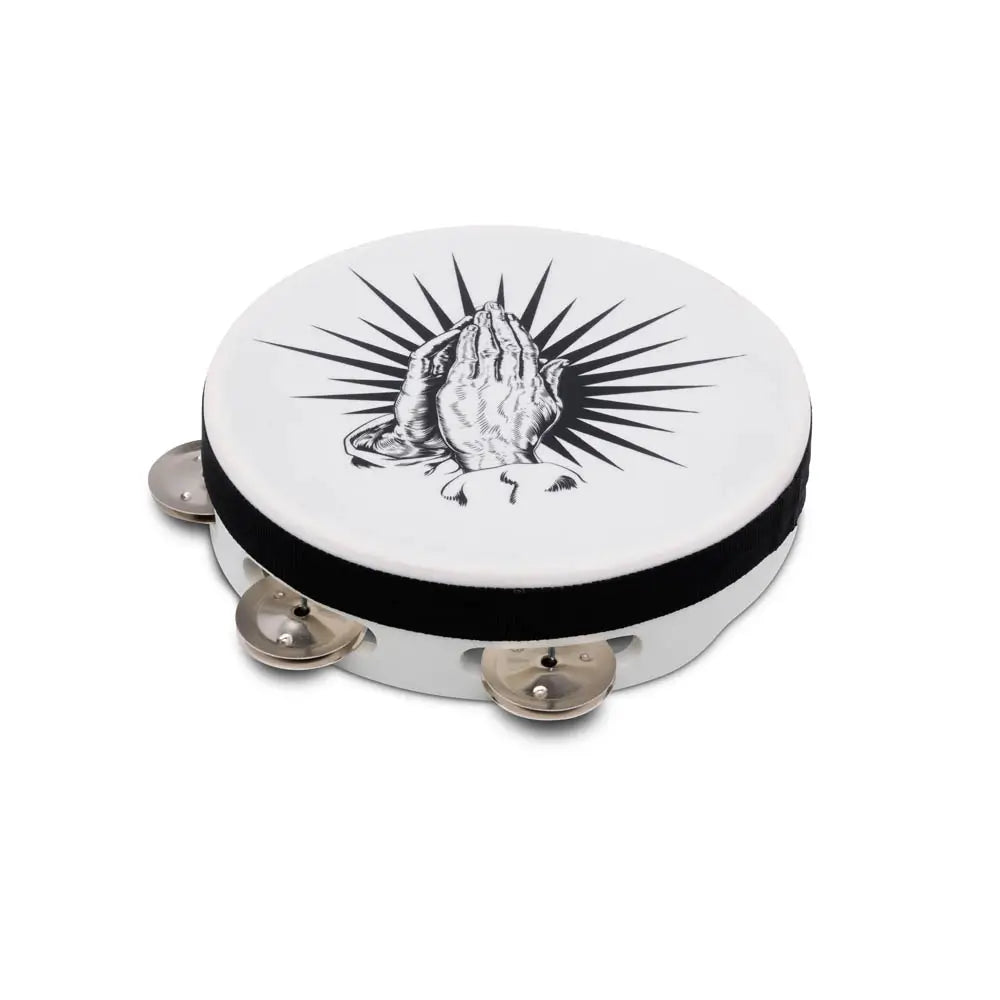 LP Praying Hands Tambourine 8" White - Drum Center Of Portsmouth