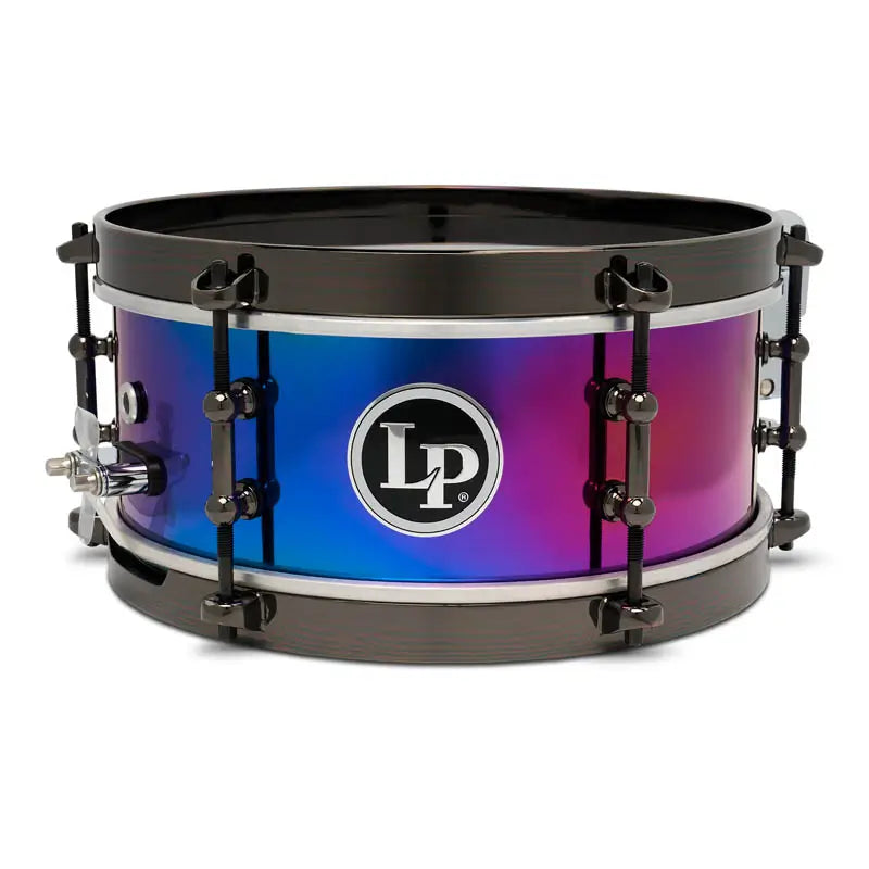 LP Tony Succar 10" Micro Snare Rainbow w/Black Nickel Hw